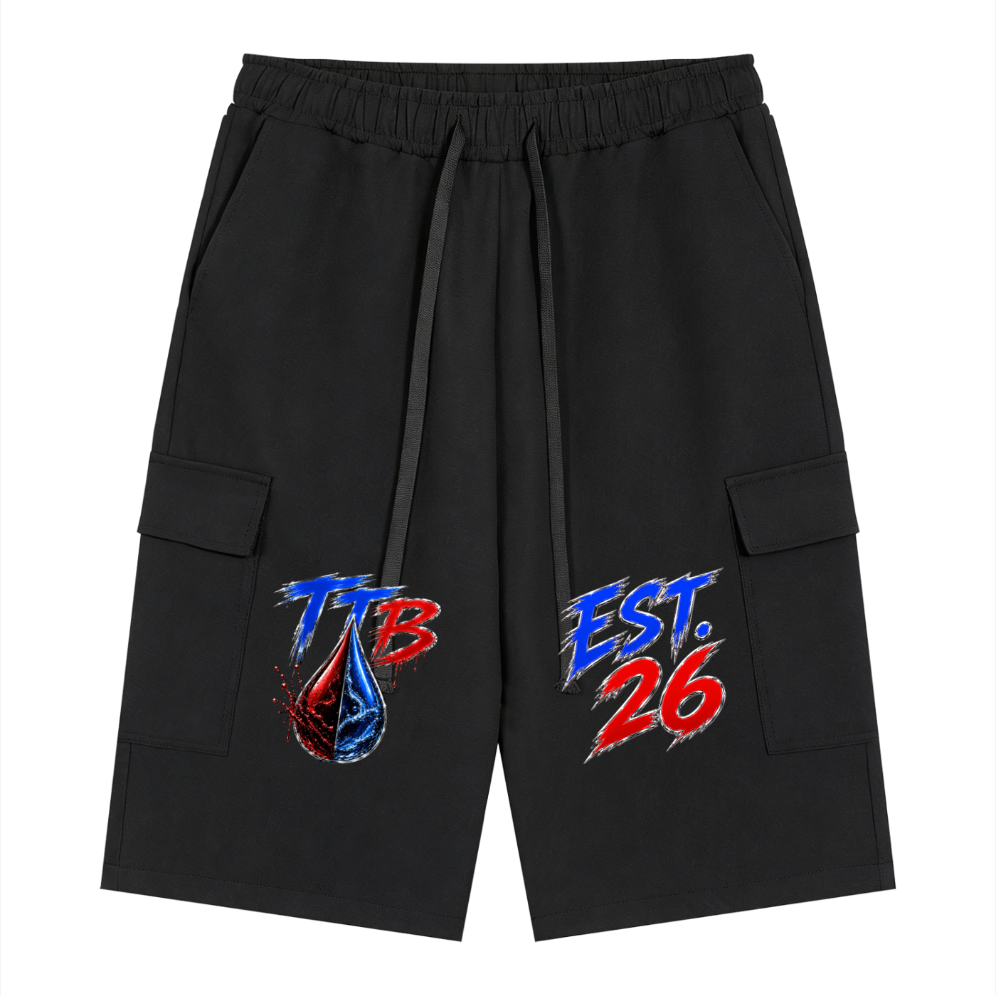 Unisex Drawstring Cargo Shorts